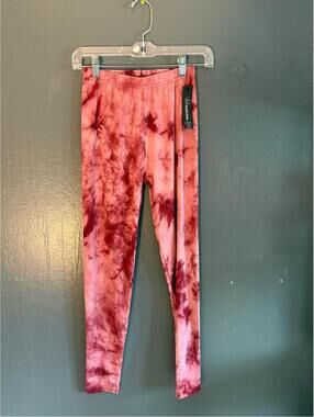 Viv Collection Women's Pink Tie-Dye Ankle Leggings New With Tags